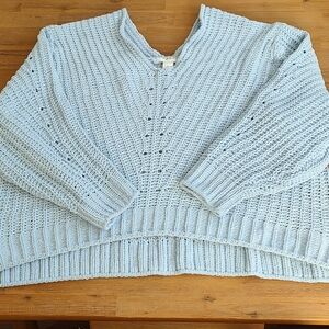 Women's Size Medium H&M Light Blue Chunky Knit Sweater